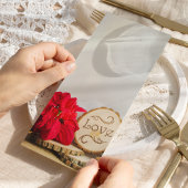 赤素朴ポインセチア冬ウエディングプログラム プログラム