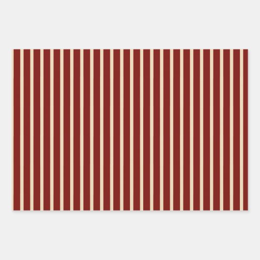 赤素朴ロエレガントス水玉模様ストライプ無地の ラッピングペーパーシート (正面3)