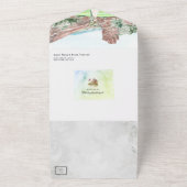 赤素朴ロックコロラド結婚ズ オールインワン招待状 (外側)