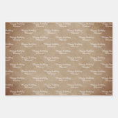 赤素朴ワイングラス台本60th誕生日プレゼント ラッピングペーパーシート (正面2)