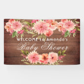 赤素朴児シャワーコーラルダリア花茶色 横断幕 (横)