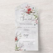 赤素朴冬の果実&ボホコットンディナー オールインワン招待状 (内側)