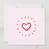 赤素朴君は私のハートのフォトカカスタムードを獲得 招待状 (裏面)