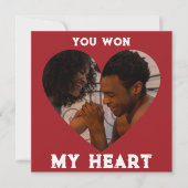 赤素朴君は私のハートのフォトカカスタムードを獲得 招待状 (正面)