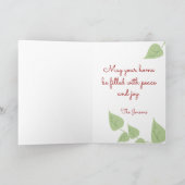 赤素朴帽子とミッテンスのリース雪だるま シーズンカード (内部)