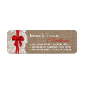 赤素朴弓のコレク結婚ションラベル ラベル (正面)