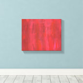 赤素朴抽象芸術 キャンバスプリント (インサイチュ (ウッドフロア))