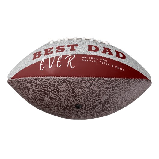 赤素朴最高のパパ父の日3写真コラージュ アメリカンフットボール (回転270)