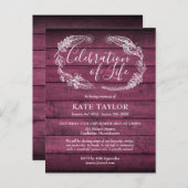 赤素朴木お祝い葬式 案内ポストカード (正面/裏面)