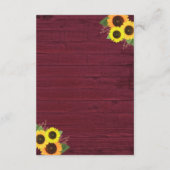 赤素朴木ひまわり結婚の宿泊施設 エンクロージャーカード (裏面)