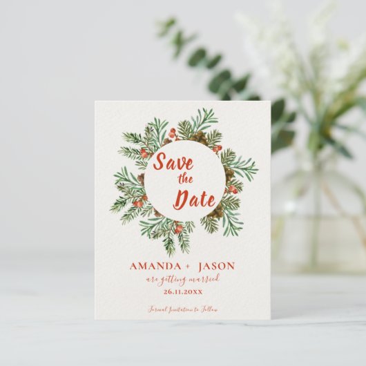 赤素朴果実クリスマスウェディング日付を保存 (スタンド正面)