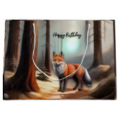 赤素朴水カラーキツネ ラージペーパーバッグ (正面)