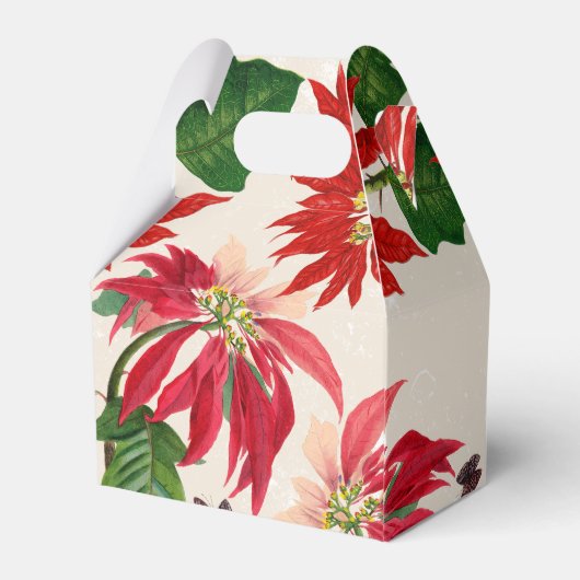 赤素朴水色ポインセチアフローラ緑 フェイバーボックス (裏面サイド)