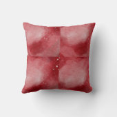 赤素朴灰色の雪の果実ボタニカルクリスマス クッション (裏面)