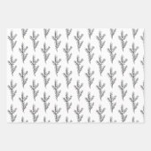 赤素朴白と黒のクリスマスツリー ラッピングペーパーシート (正面2)