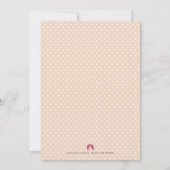 赤素朴白フローラアートバースデーパーティー招待状 招待状 (裏面)