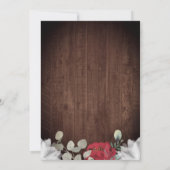 赤素朴白フローラライトクリスマスパーティー 招待状 (裏面)