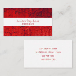 赤素朴白ヴィンテージテクスチャ 名刺