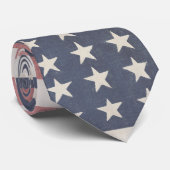 赤素朴白・青ヴィンテージ国旗 ネクタイ (ロール)