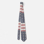 赤素朴白・青ヴィンテージ国旗 ネクタイ (裏面)