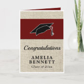 赤素朴祝い院長卒業 カード (正面)