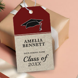 赤素朴祝い院長卒業 ギフトタグ