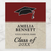 赤素朴祝い院長卒業 ワインラベル (シングルラベル)