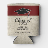 赤素朴祝い院長卒業 缶クーラー (正面)