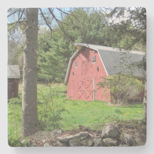 赤素朴納屋 ストーンコースター (正面)