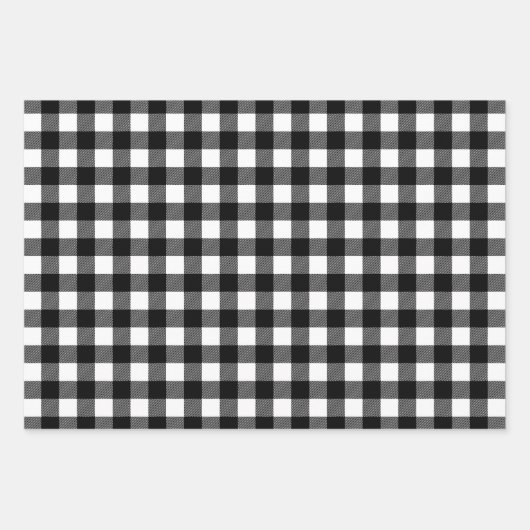 赤素朴緑と黒のバッファローのプレイドクリスマス ラッピングペーパーシート (正面2)