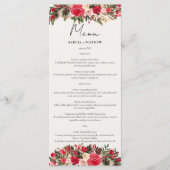 赤素朴緑のフローラ冬の結婚式 メニュー (正面)