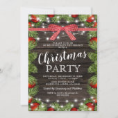 赤素朴緑クリスマスパーティー 招待状 (正面)