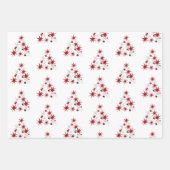 赤素朴緑メリークリスマスオーナメント ラッピングペーパーシート (正面3)