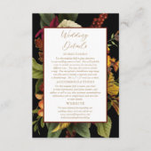 赤素朴色 |オレンジフローラブーケ結婚の詳細 エンクロージャーカード (正面)