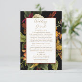 赤素朴色 |オレンジフローラブーケ結婚の詳細 エンクロージャーカード (スタンド正面)