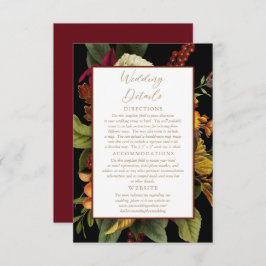 赤素朴色 |オレンジフローラブーケ結婚の詳細 エンクロージャーカード