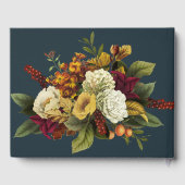 赤素朴色 | オレンジボホフローラ結婚ブーケ ゲストブック (裏面)