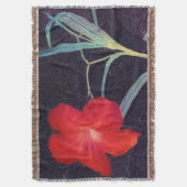 赤素朴花風 スローブランケット (正面縦)