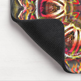 赤素朴茶色の万華鏡のように千変万化するパターン マウスパッド