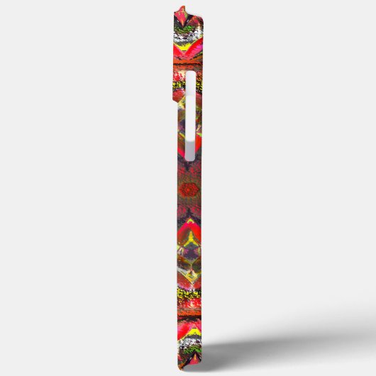 赤素朴茶色の万華鏡のように千変万化するパターン Case-Mate iPhoneケース (裏面 / 左)