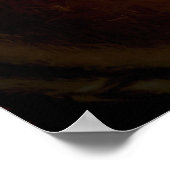 赤素朴蝋燭の神秘的なキャンドルライト炎 ポスター (角)