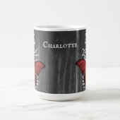 赤素朴蝶コパーソナライズされたーヒマグ コーヒーマグカップ (中央)