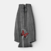 赤素朴蝶パーソナライズされたボトルクール ボトルクーラー (裏面)