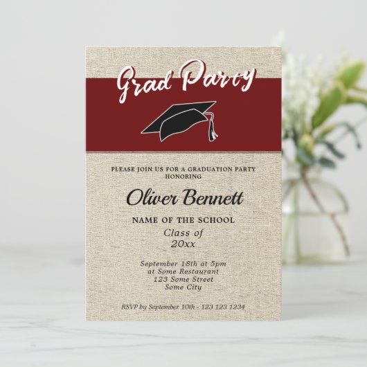 赤素朴院長卒業パーティー 招待状 (スタンド正面)