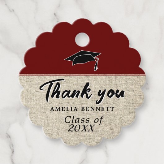 赤素朴院長卒業式 フェイバータグ (正面)