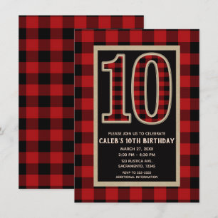 赤素朴黒バッファローのプレイド10th誕生日パーティー 招待状