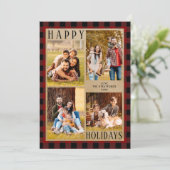 赤素朴黒バッファロープレイド4フォトコラージュ シーズンカード (スタンド正面)