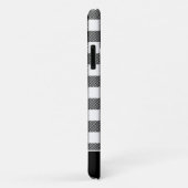 赤素朴黒バッファロープレイド – 編集可能な名前 Case-Mate iPhoneケース (裏面/右)