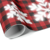 赤素朴黒板模様霜の降りた雪片 ラッピングペーパー (ロールコーナー)