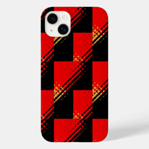 赤素朴黒金ゴールドパターン Case-Mate iPhone 14 PLUSケース